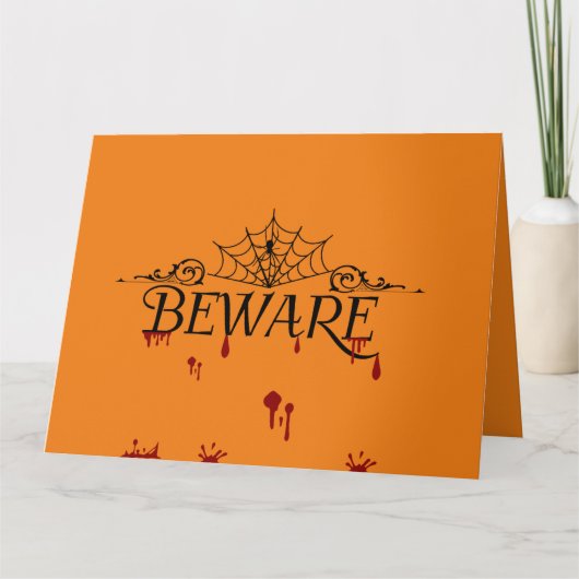 "PRÉVIENS-TOI" Invitation à la soirée d'Halloween (Devant)