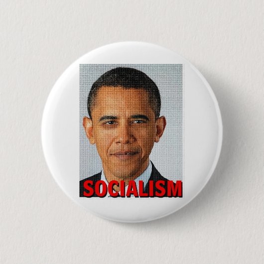 Prez Obama socialisme Ronde Button 5,7 Cm (Voorkant)
