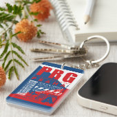 PRG Prague luchthaven Sleutelhanger (Voorkant Rechts)