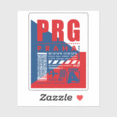 PRG Prague luchthaven Sticker (Vel)