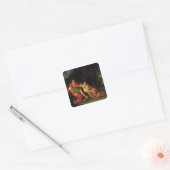 Priam en Achilles Vierkante Sticker (Envelop)