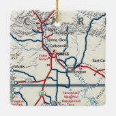 Price Utah Map Keramisch Ornament (Achterkant)