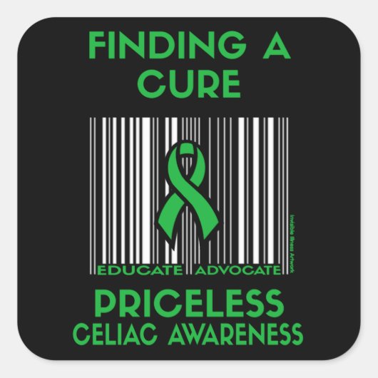 Priceless...Celiac Square Sticker (Voorkant)