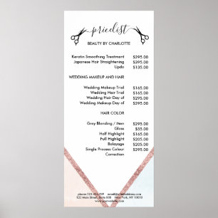 Pricelist Poster met haarstylist