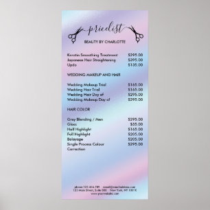 Pricelist Poster met haarstylist