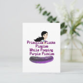 Pricilla Tongue Twister Briefkaart (Staand voorkant)