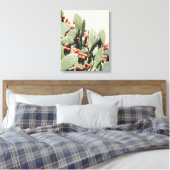 Prickley Pear Cactus Canvas Afdruk (Insitu (Slaapkamer))