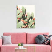 Prickley Pear Cactus Canvas Afdruk (Insitu (Woonkamer))