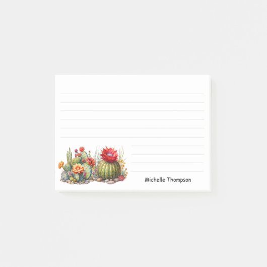 Prickly cacti-Waterverf Post-it® Notes (Voorkant)