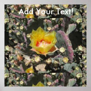 Prickly Pear Black gecentreerd Poster
