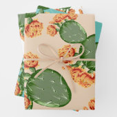 Prickly Pear Cactus & Blossom Inpakpapier Vel (In situ)