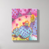 Prickly Pear Cactus Canvas Print Art (Voorkant)