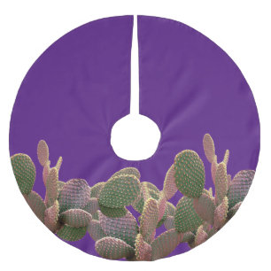 Prickly Pear Cactus Desert Kerstmis Paars Kerstboom Rok