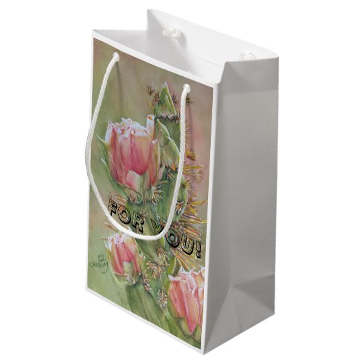 PRICKLY PEAR CACTUS FLOWER KLEIN CADEAUZAKJE (Achterkant Gekanteld)