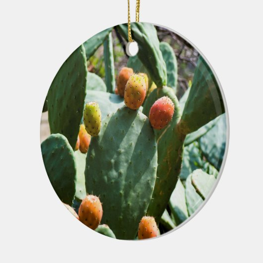 Prickly Pear Cactus Fruit Keramisch Ornament (Links)