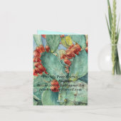 Prickly Pear Cactus Notitiekaartje (Achterkant)