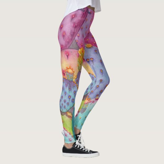 Prickly Pear Cactus Pants Art Workout Leggings (Rechts)