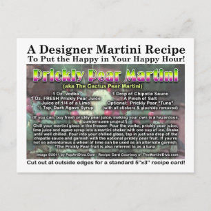 Prickly Pear Cactus Pear Martini Recipe Briefkaart