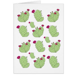 Prickly Pear Motif Texas State Plante Cactus Love