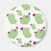 Prickly Pear Pattern Plant Cactus Love Magneet (Voorkant)