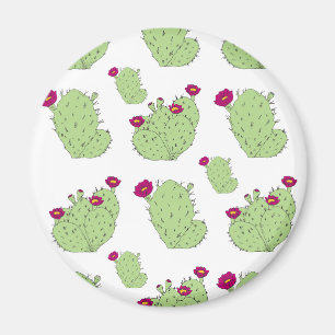Prickly Pear Pattern Plant Cactus Love Magneet