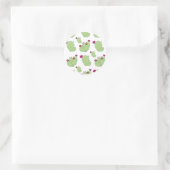 Prickly Pear Pattern Plant Cactus Love Ronde Sticker (Tas)