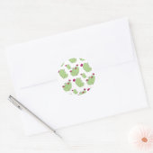 Prickly Pear Pattern Plant Cactus Love Ronde Sticker (Envelop)