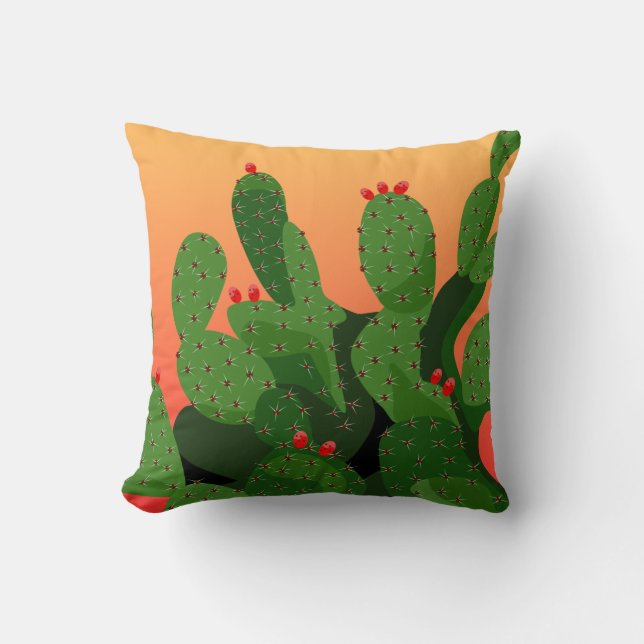 Prickly Pear Sunset Pillow Kussen (Voorkant)