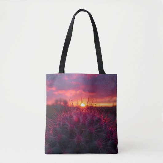Prickly Pear Sunset Tote Bag - Southwestern Style (Devant)