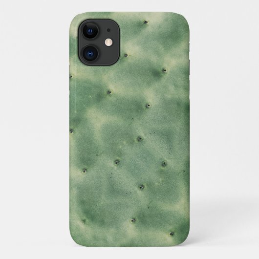 Prickly Pear Texture Pale Green iPhone 11 Coque (Dos)