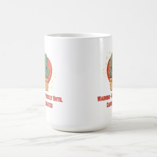 Prickly Until Caffeinated - Funny Coffee Mug Koffiemok (Center)