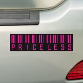 Pricless Barcode Bumpersticker (Op auto)