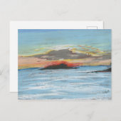 Pricly Bay sunset briefkaart (Voorkant / Achterkant)