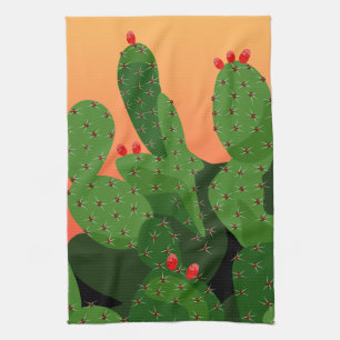Pricly Pear Desert Sunset Kitchen Towel Theedoek