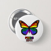 Pride 2011-vlinder ronde button 5,7 cm (Voorkant /achterkant)