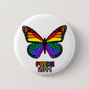 Pride 2011-vlinder ronde button 5,7 cm
