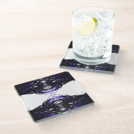 Pride Abstract 7 Hoofdzonden Alcohol Inkt Kunst Glazen Onderzetter