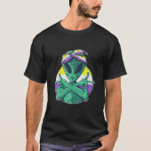 Pride Alien LGBTQ Enby Non-Binary T-shirt (Voorkant)