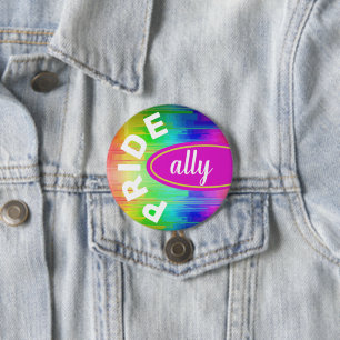 Pride Ally Rainbow-kleuren Ronde Button 7,6 Cm