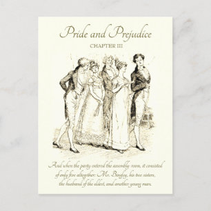 Pride and Prejudice Bingley Darcy Ball Entree Briefkaart