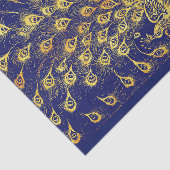 Pride and Prejudice Blue Gold Peacock Book Hoesje Tissuepapier (Detail)