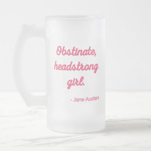 Pride and Prejudice Citaat II - Schattige Stijl Matglas Bierpul
