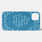 Pride and Prejudice Floral Love Quote Case-Mate iPhone Case (Achterkant (horizontaal))