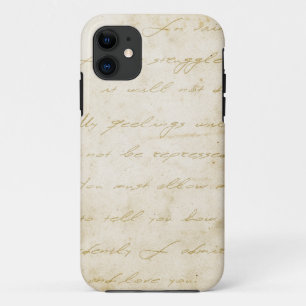 Pride and prejudice handschrift archief iPhone 11 hoesje