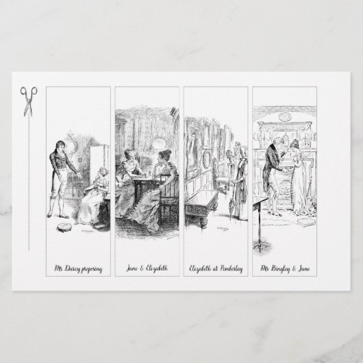 Pride and Prejudice Jane Austen Paper Bladwijzer (Voorkant)