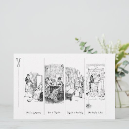 Pride and Prejudice Jane Austen Paper Bladwijzer (Staand voorkant)