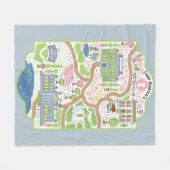 Pride and Prejudice Map Blanket Jane Austen schatt Fleece Deken (Voorkant (Horizontaal))