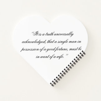 Pride and Prejudice met openingszin (script) Notitieboek