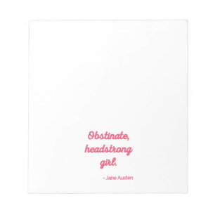 Pride and Prejudice Quote II - Stijlvolle stijl Notitieblok