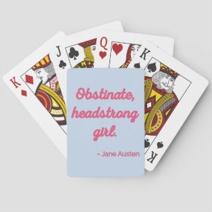 Pride and Prejudice Quote II - Stijlvolle stijl Pokerkaarten